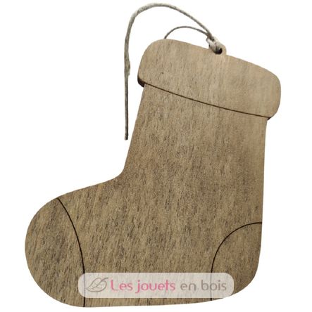 Customizable Christmas stocking decoration in wood VI-ACA10 Vintiun 2