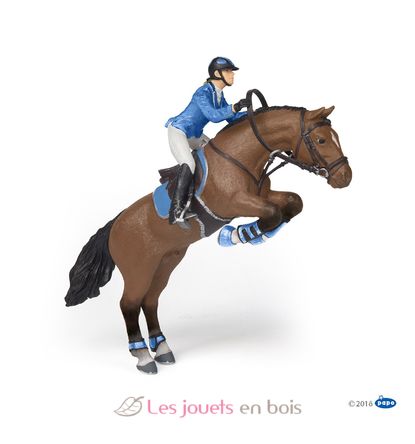 Show jumping horse and its rider figur PA-51560 Papo 1