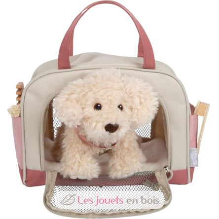 Dog with pink bag and care set LE12838 Small Foot company 3