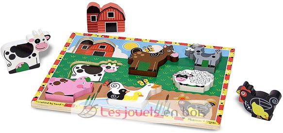 Farm Chunky Puzzle 8 Pieces MD-13723 Melissa & Doug 4