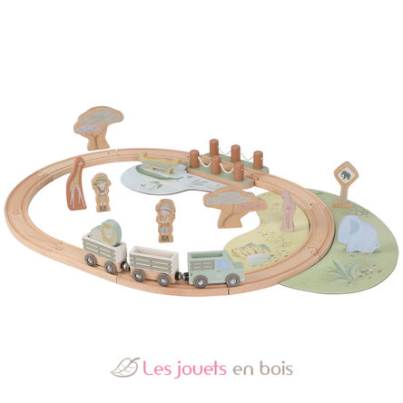 Wooden train set Safari Friends LD7451 Little Dutch 5
