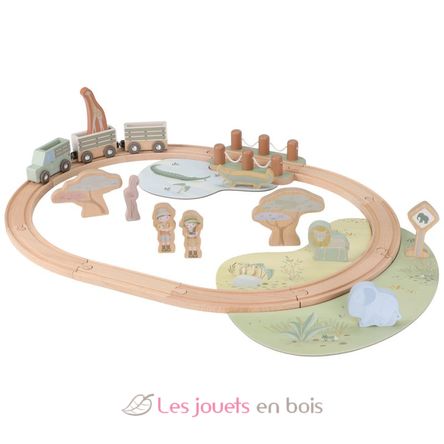 Wooden train set Safari Friends LD7451 Little Dutch 6