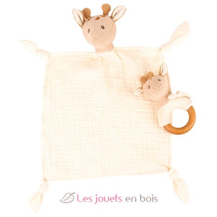 Leonie giraffe doudou and rattle EG120819 Egmont Toys 1