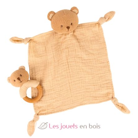 Marcel bear doudou and rattle EG120818 Egmont Toys 1