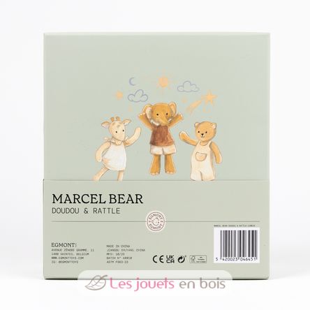 Marcel bear doudou and rattle EG120818 Egmont Toys 8