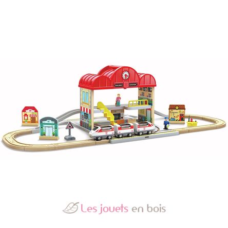 Portable Train Station Set HA-E3877 Hape Toys 2
