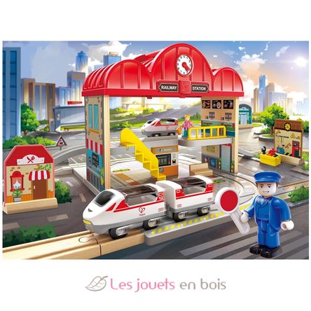 Portable Train Station Set HA-E3877 Hape Toys 7
