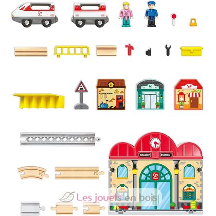 Portable Train Station Set HA-E3877 Hape Toys 3
