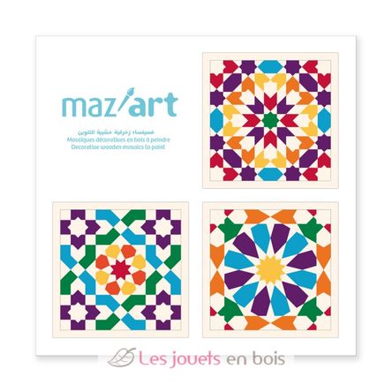 Decorative wooden mosaics to paint MAZ16090 Mazafran 3