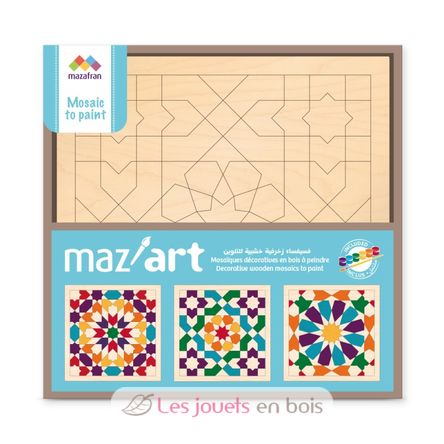 Decorative wooden mosaics to paint MAZ16090 Mazafran 1