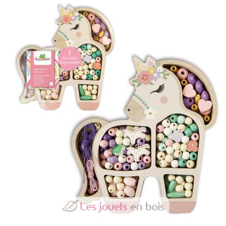 Unicorn box wooden beads SYCRE3284 Sycomore 4