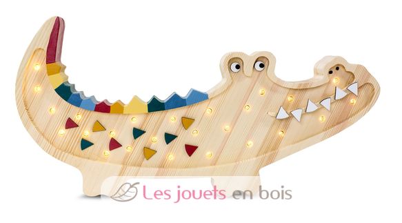 Little Lights Crocodile Lamp Caribbean Wood LL052-000 Little Lights 1