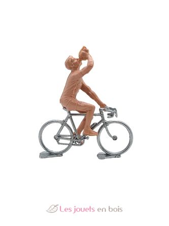 Cyclist figurine with can to paint FR- avec bidon non peint Fonderie Roger 1