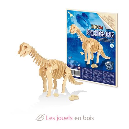 6 wooden dinosaurs to assemble BUK-D6B Buki France 2