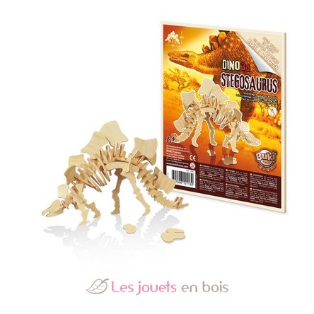 6 wooden dinosaurs to assemble BUK-D6B Buki France 3