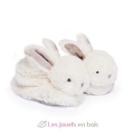 Rabbit taupe slippers 0-6 months DC1310 Doudou et Compagnie 2