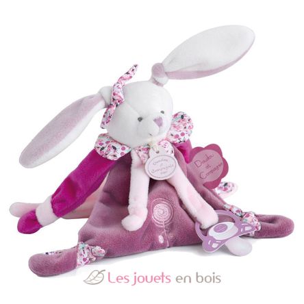 Doudou Pacifier Clip Bunny Cherry DC2701 Doudou et Compagnie 2