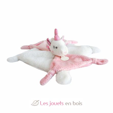Pink unicorn cuddle cloth DC3277 Doudou et Compagnie 3