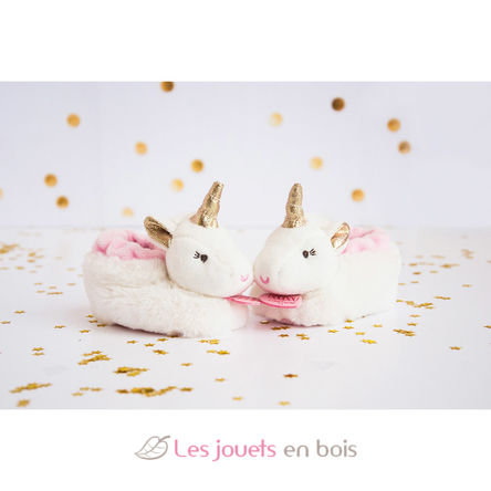 Unicorn slippers 0-6 months DC3311 Doudou et Compagnie 2