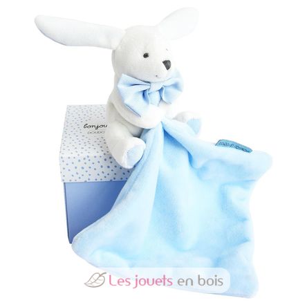 Doudou Rabbit Handkerchief blue DC3338 Doudou et Compagnie 1