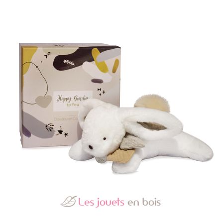 Happy Wild Rabbit Pompon Natural DC3738 Doudou et Compagnie 1