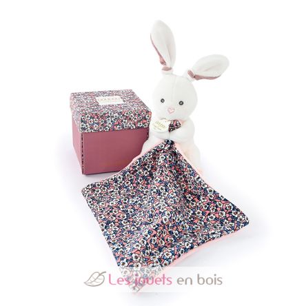 Rabbit soft toy with comforter - Pink DC4020 Doudou et Compagnie 1