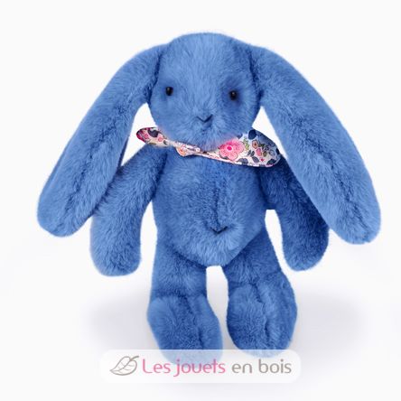Blue Fleurette Rabbit Plush 25 cm DC4299 Doudou et Compagnie 4