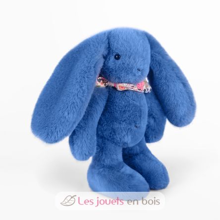 Blue Fleurette Rabbit Plush 25 cm DC4299 Doudou et Compagnie 5