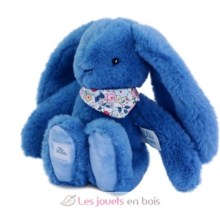 Blue Fleurette Rabbit Plush 25 cm DC4299 Doudou et Compagnie 2