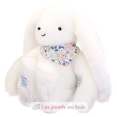 White Fleurette Rabbit Plush 35 cm DC4301 Doudou et Compagnie 3