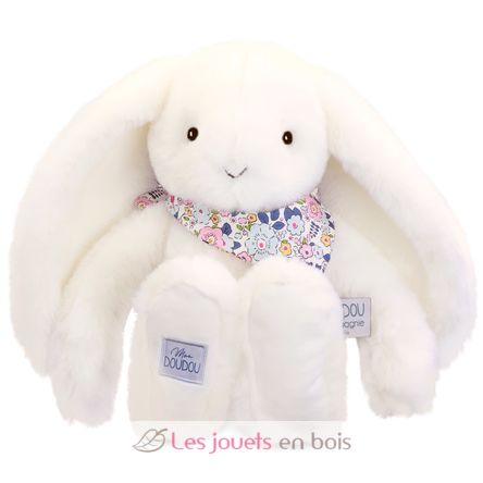 White Fleurette Rabbit Plush 35 cm DC4301 Doudou et Compagnie 2