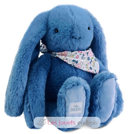 Blue Fleurette Rabbit Plush 35 cm DC4304 Doudou et Compagnie 3