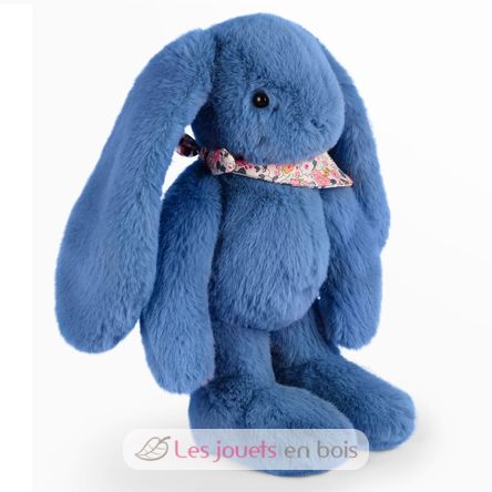 Blue Fleurette Rabbit Plush 35 cm DC4304 Doudou et Compagnie 5