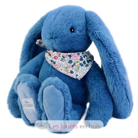 Blue Fleurette Rabbit Plush 35 cm DC4304 Doudou et Compagnie 2