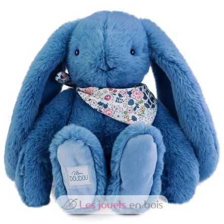 Blue Fleurette Rabbit Plush 35 cm DC4304 Doudou et Compagnie 1