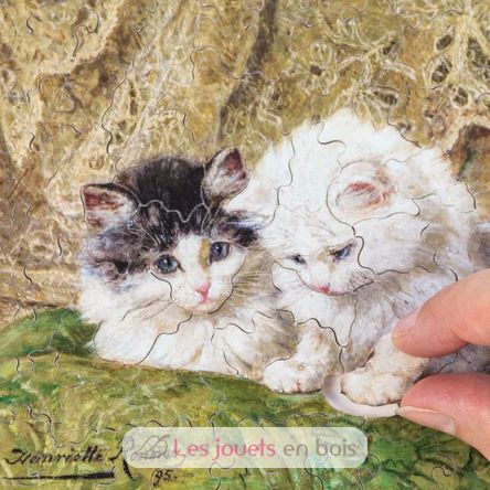 Two kittens by Ronner-Knip A1368-80 Puzzle Michele Wilson 3