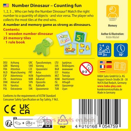 Number Dinosaur HA1004928002 Haba 2