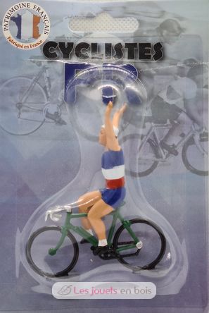 Cyclist figurine D Winner French champion's jersey FR-DV6 Fonderie Roger 1