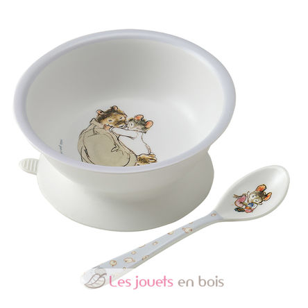 Ernest and Célestine suction bowl with spoon PJ-EC702K Petit Jour 1