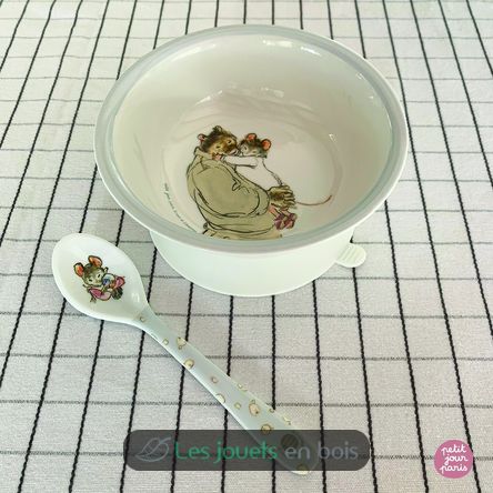 Ernest and Célestine suction bowl with spoon PJ-EC702K Petit Jour 3