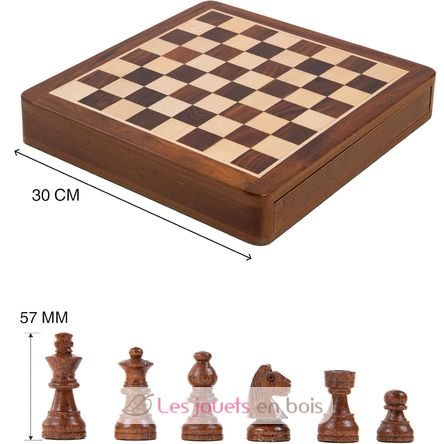 Chessboard with drawer 30 cm King 57 mm WJ-ESBM12S Wilson Jeux 2