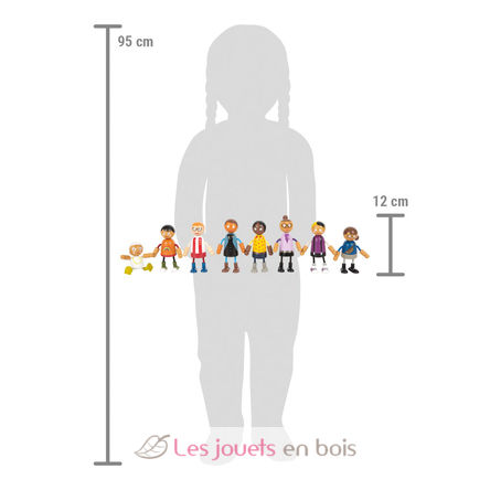 Bending dolls family with baby LE12426 Small Foot company 8