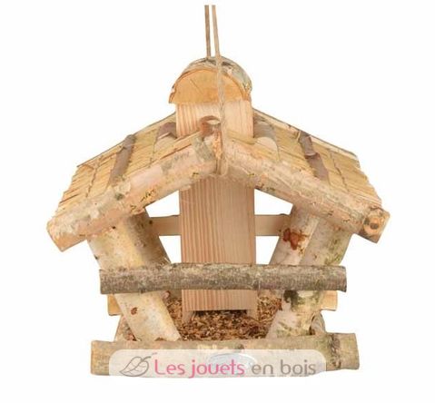 Birch hanging bird table with silo ED-FB314 Esschert Design 1