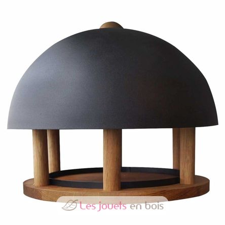Bird table oak round black roof ED-FB429 Esschert Design 2