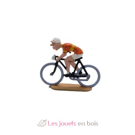 Cyclist figurine PLN orange Jersey FR-PLN5 Fonderie Roger 1