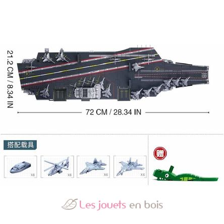 Model Bricks - Fujian aircraft carrier SL-M38-B1188 Sluban 2
