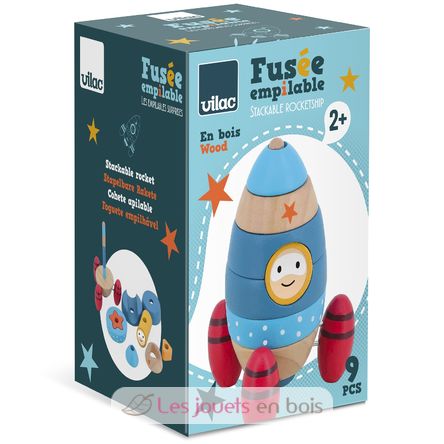 Surprise rocket stacking toy V2437 Vilac 4