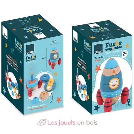 Surprise rocket stacking toy V2437 Vilac 7