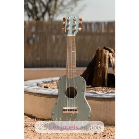 Green wooden guitar Safari Friends LD7470 Little Dutch 8