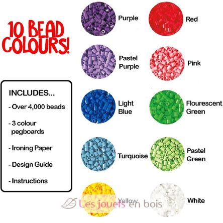 Pink pot of 4000 Midi plastic beads HAMA-2051 Hama 3